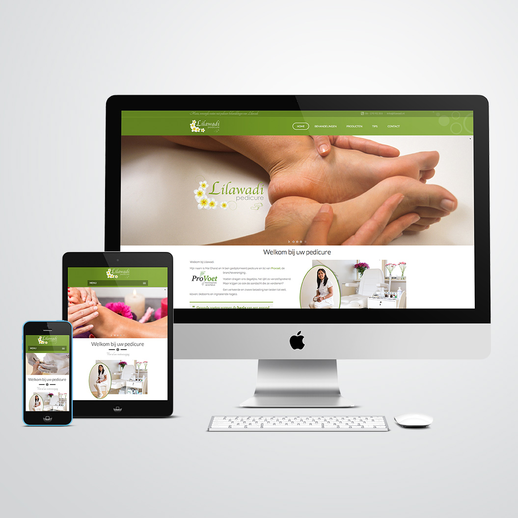 website gemaakt door Kat Design voor pedicure Lilawadi