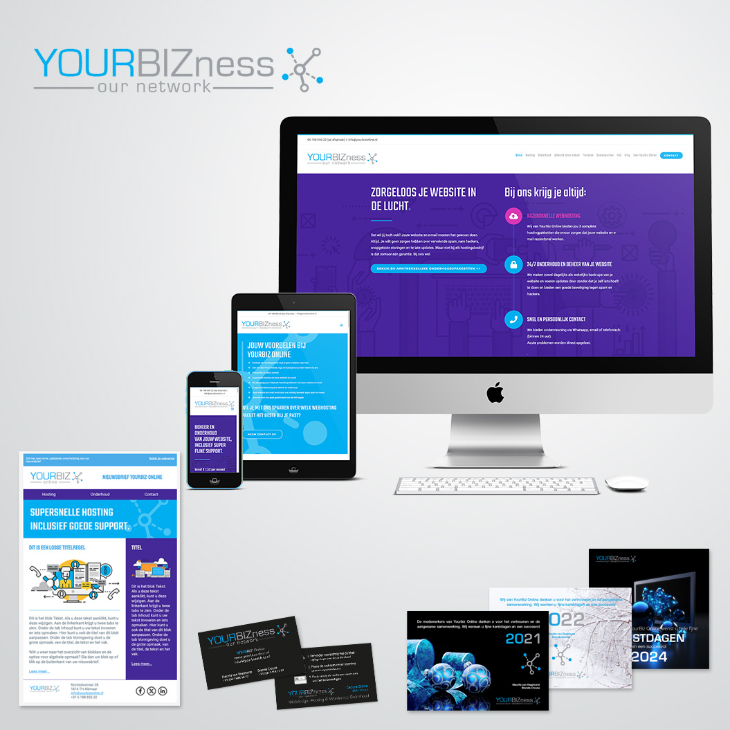 huisstijl gemaakt door Kat Design voor Yourbiz Online