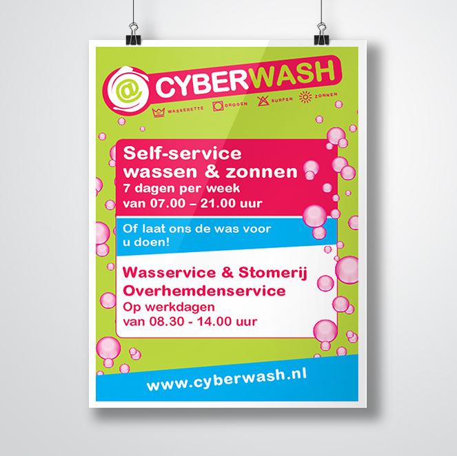 poster gemaakt door Kat Design voor Cyberwash