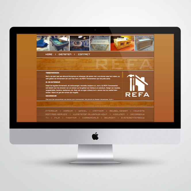 Website voor REFA Timmerwerken