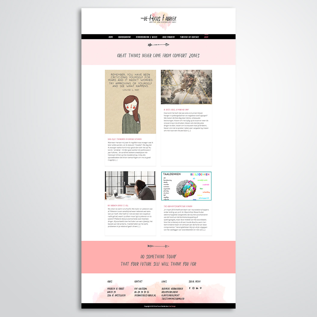 website gemaakt door Kat Design voor de Focusfabriek