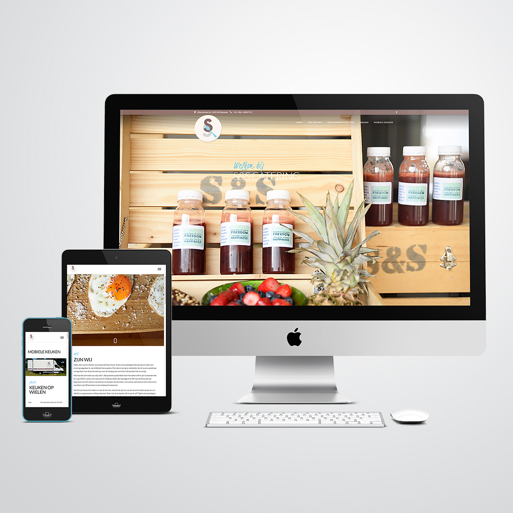 website gemaakt door Kat Design voor S&S Catering