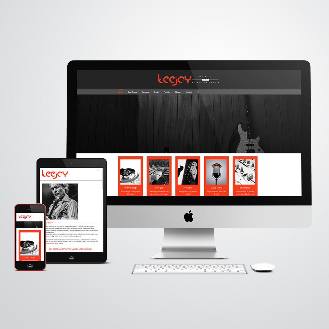 website gemaakt door Kat Design voor teejay