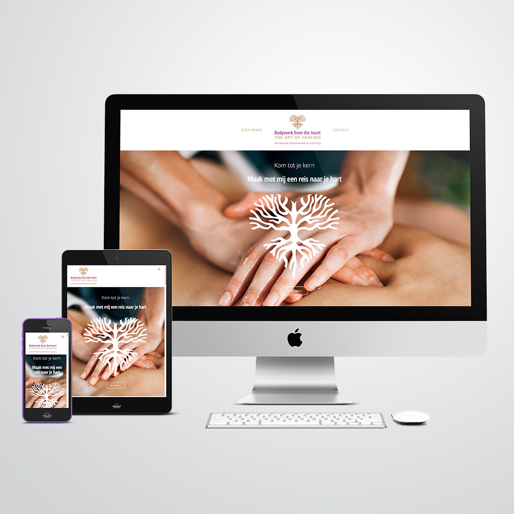 Nieuwe website gemaakt door Kat Design voor Bodywork from the heart