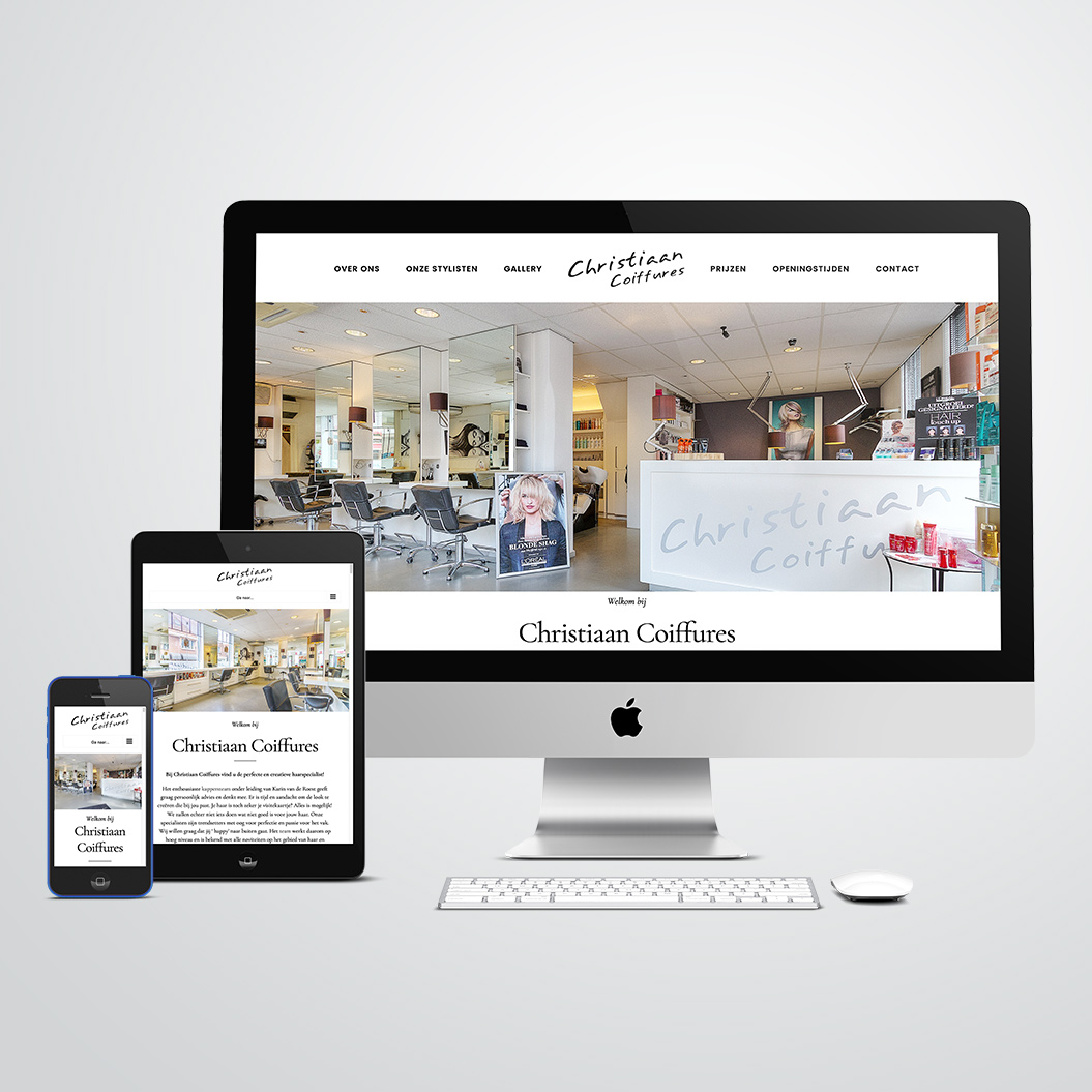 Nieuwe website gemaakt door Kat Design voor Christiaan Coiffures