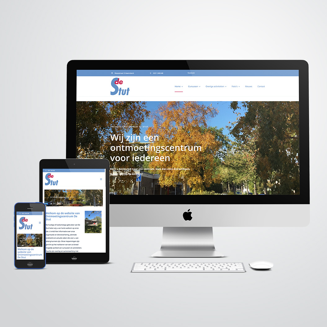 Nieuwe website gemaakt door Kat Design voor ontmoetingscentrum de Stut