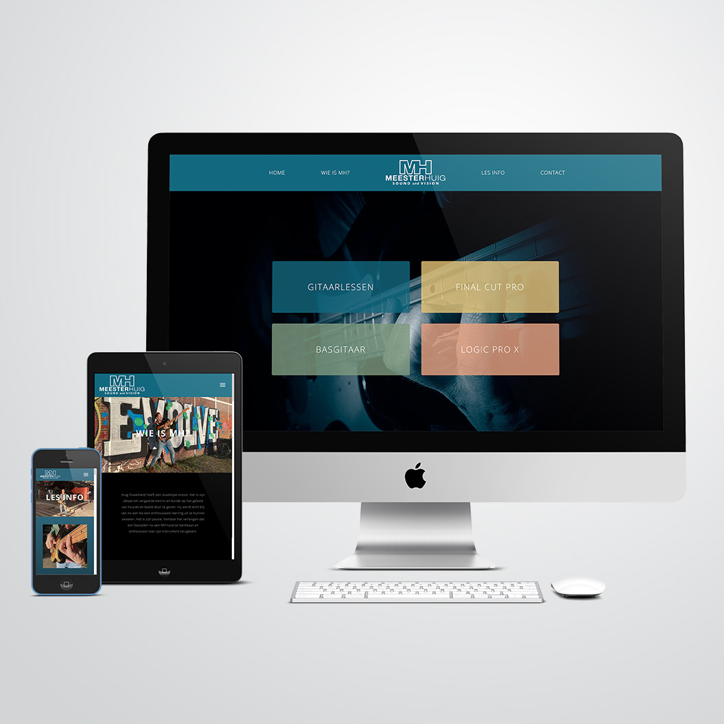 website door Kat Design voor Meester Huig