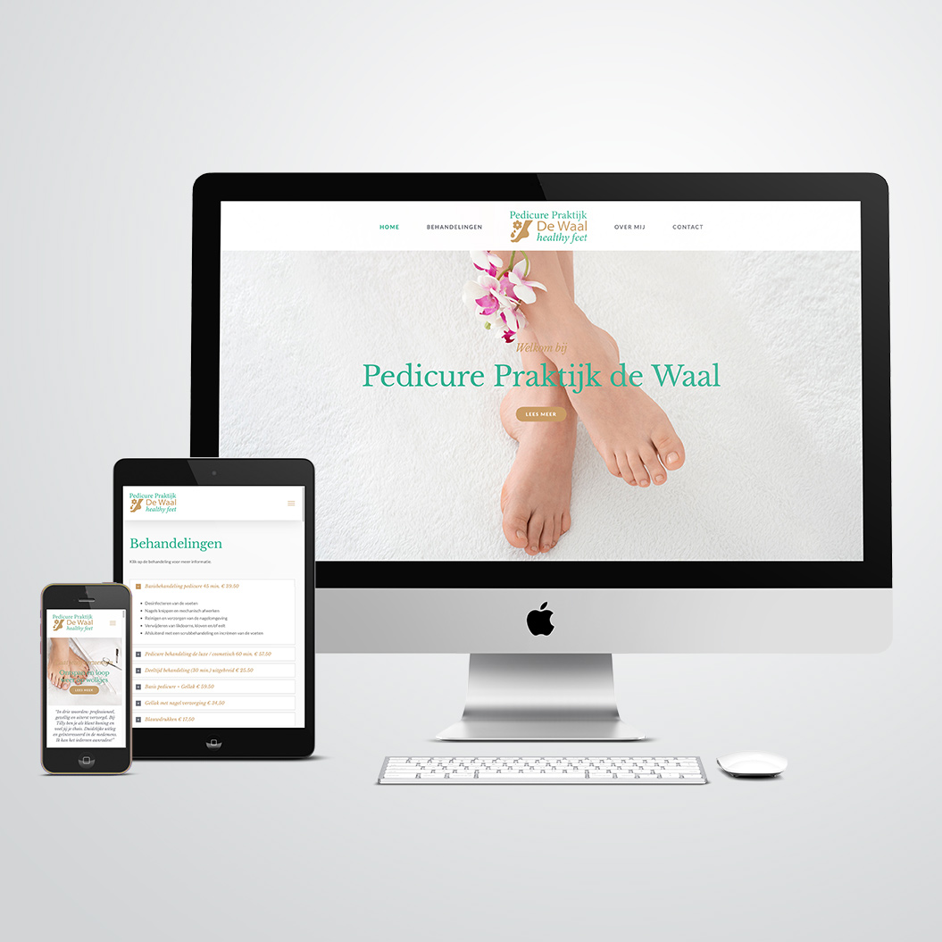 website door Kat Design voor Pedicure Praktijk de Waal