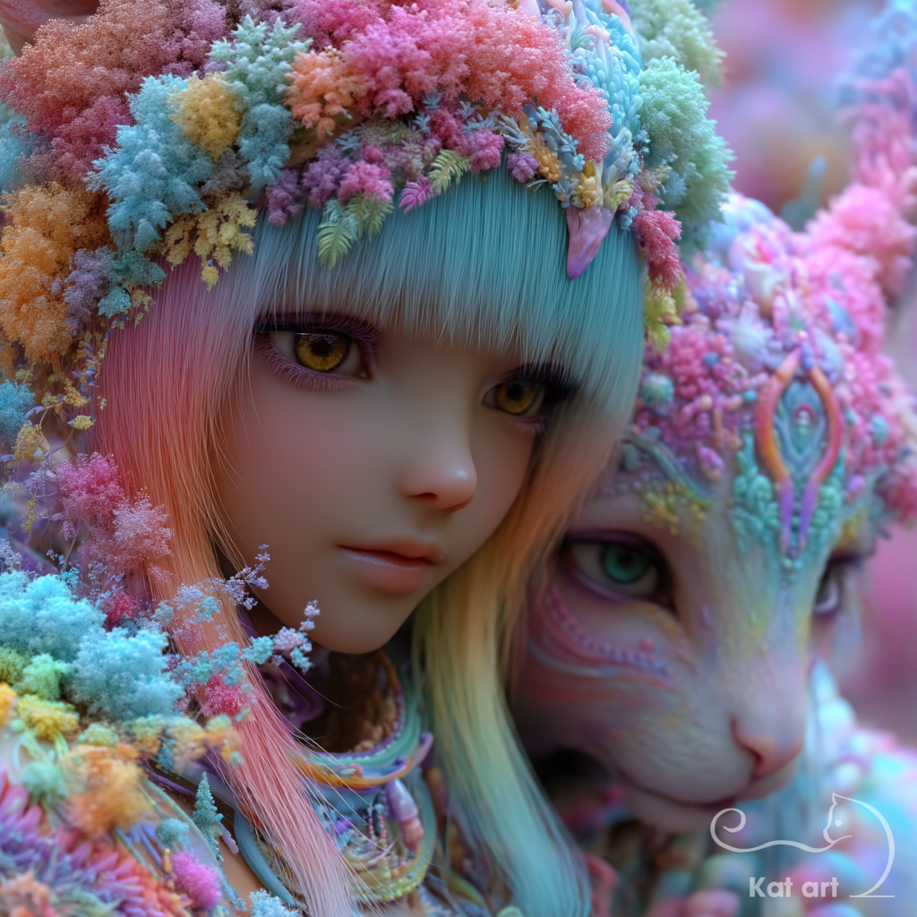 Flowergirl and her bunny