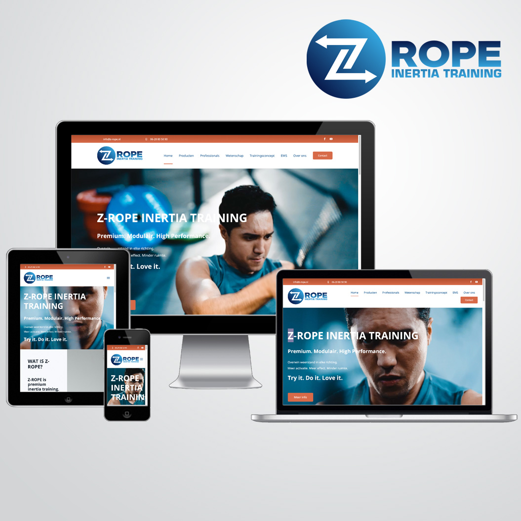 website gemaakt door Kat Design voor Z-ROPE