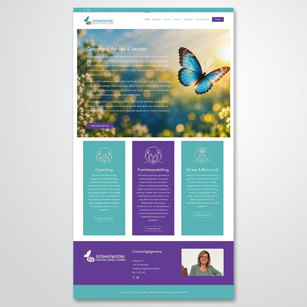 website gemaakt door Kat Design voor Coaching, Advies & Vedder website gemaakt door Kat Design voor Coaching, Advies & Vedder
