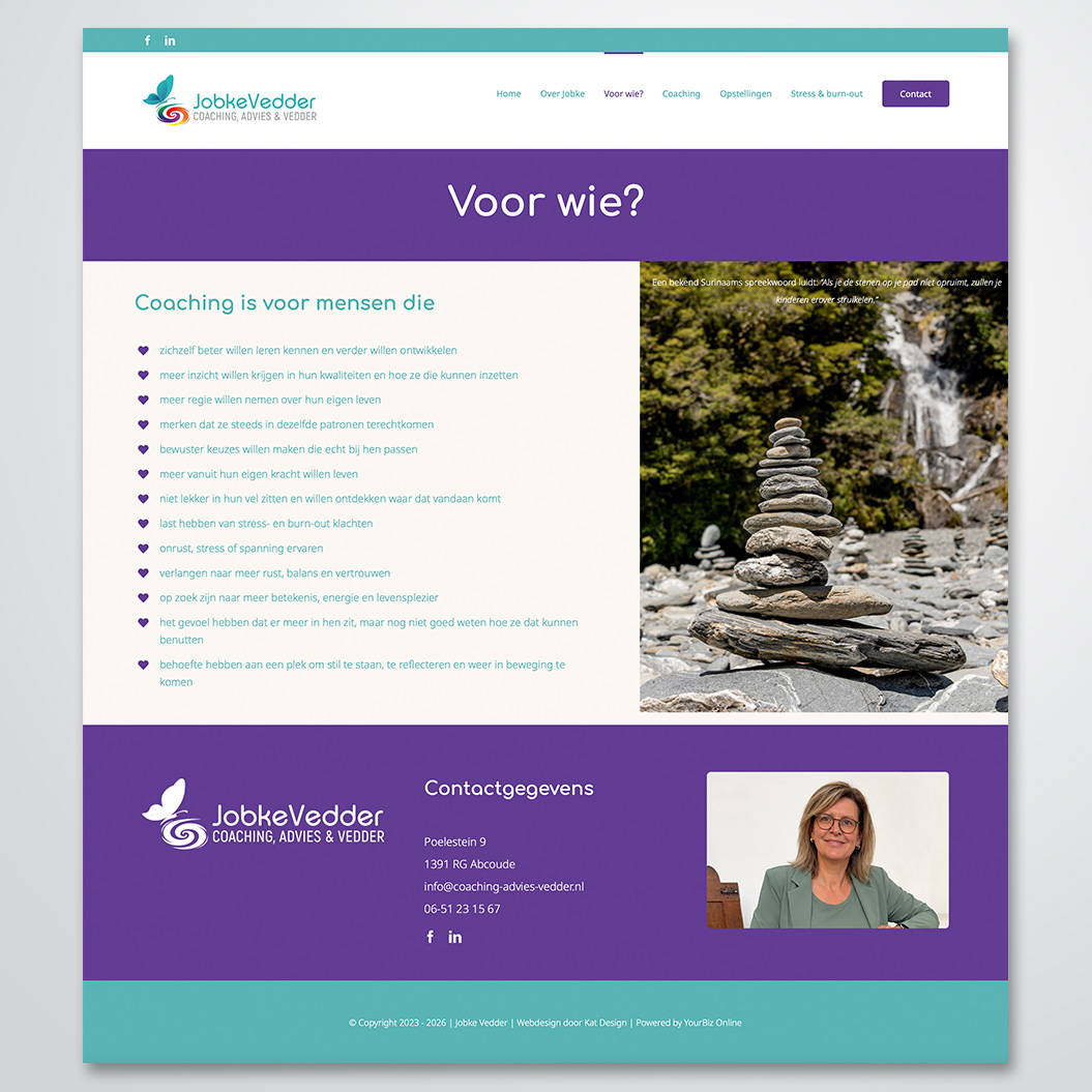website gemaakt door Kat Design voor Coaching, Advies & Vedder website gemaakt door Kat Design voor Coaching, Advies & Vedder