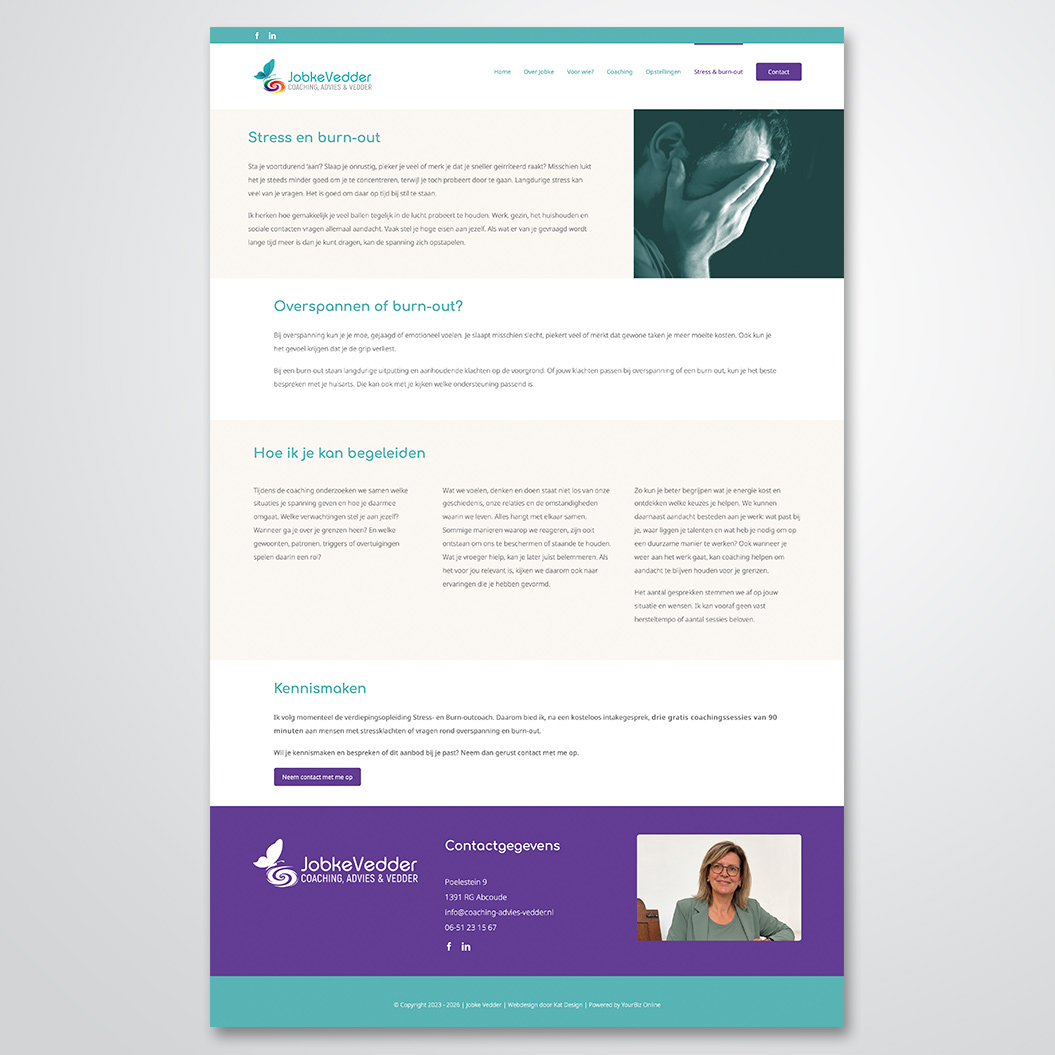website gemaakt door Kat Design voor Coaching, Advies & Vedder website gemaakt door Kat Design voor Coaching, Advies & Vedder
