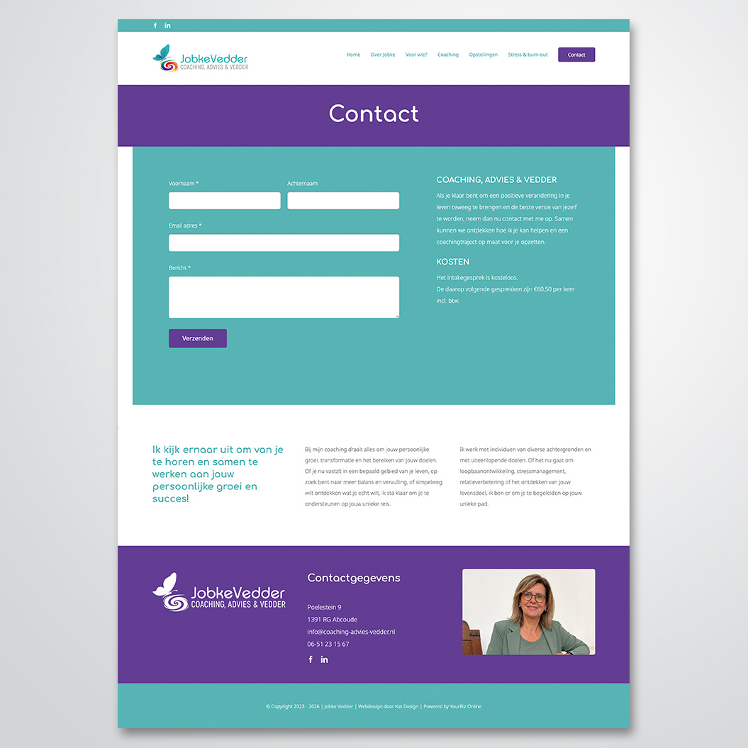 website-jobke-vedder7 website gemaakt door Kat Design voor Coaching, Advies & Vedder